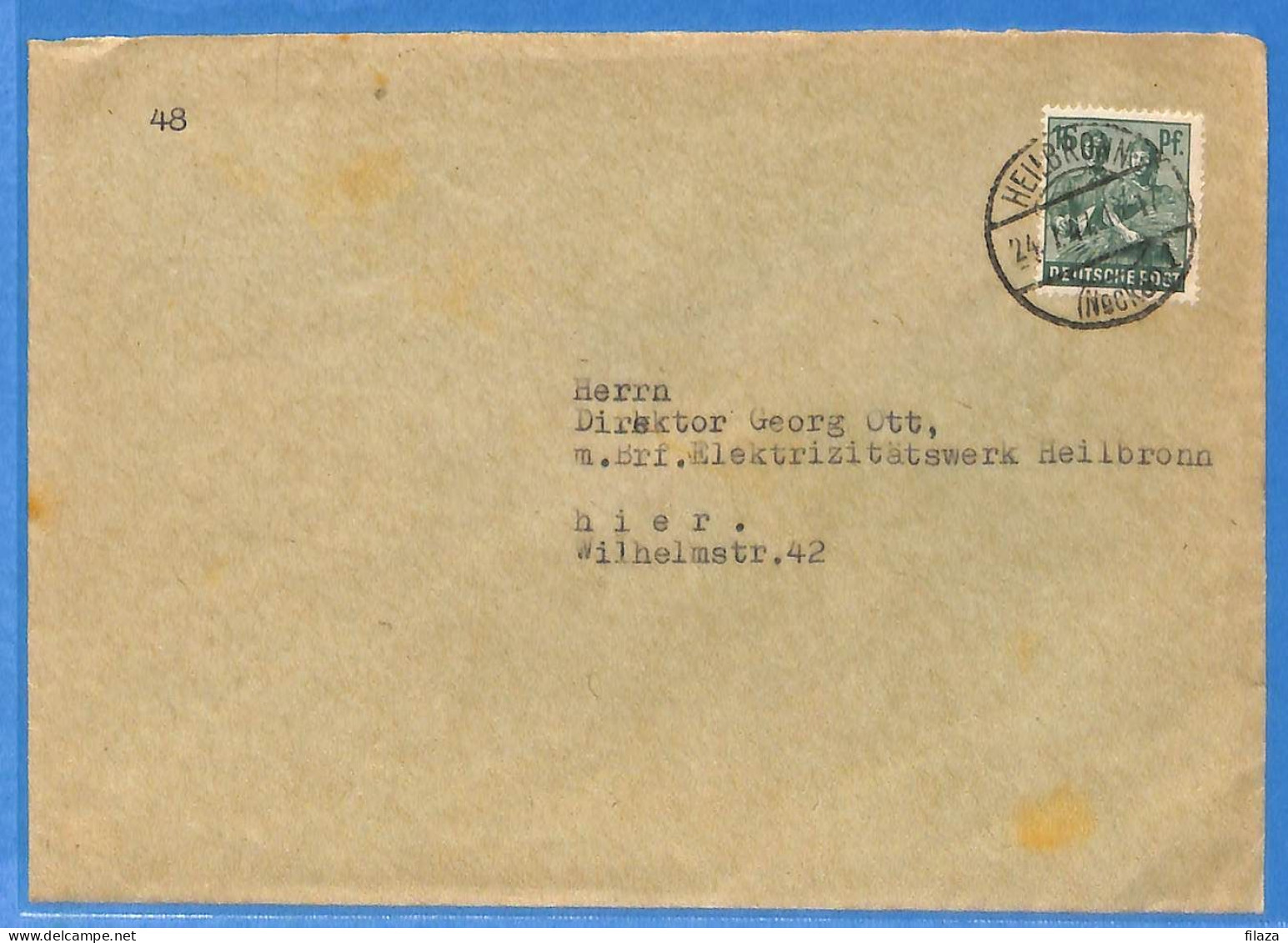 Allemagne Zone AAS 1947 - Lettre De Heilbronn - G33344 - Otros & Sin Clasificación