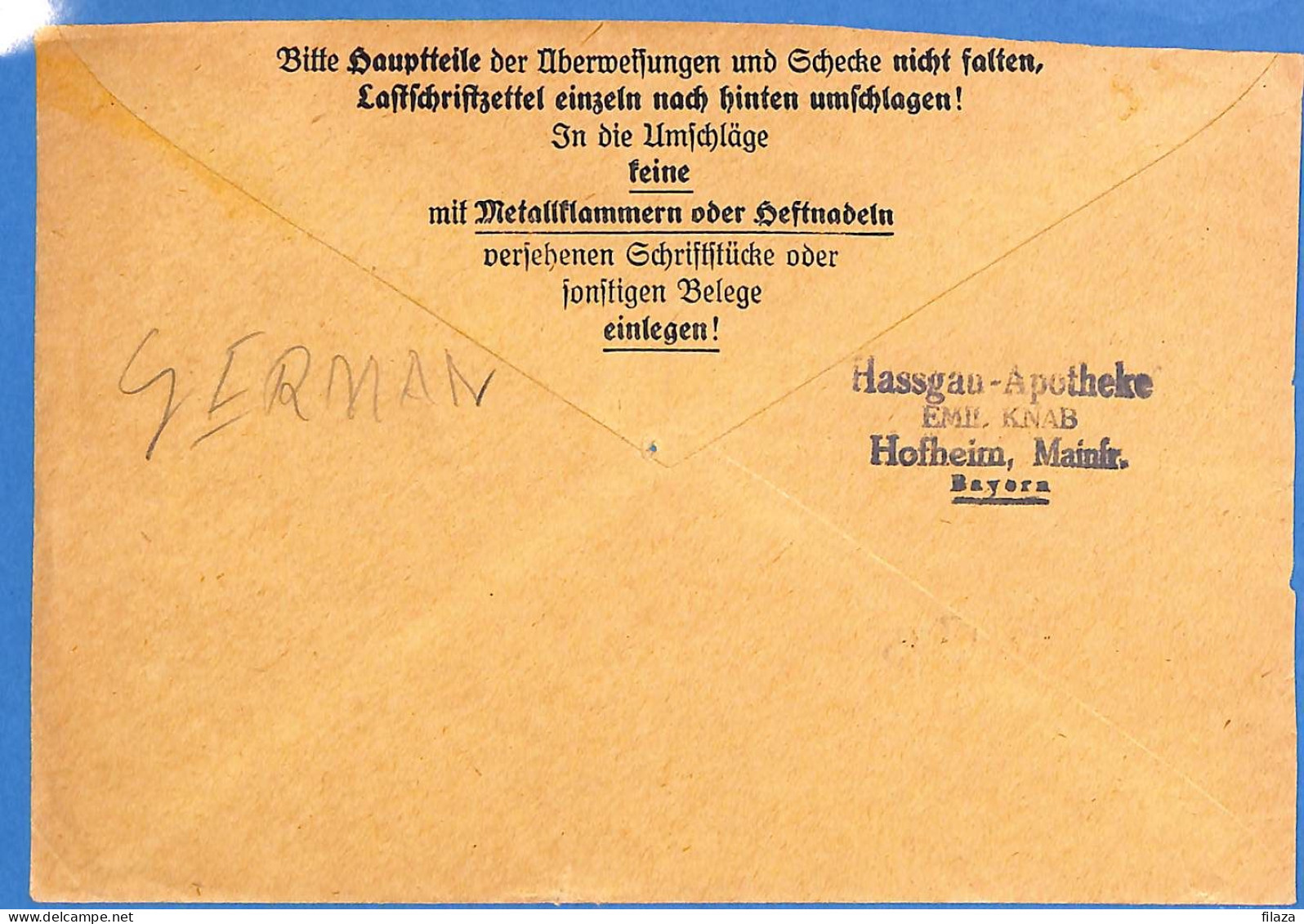 Allemagne Zone AAS 1947 - Lettre De Hofheim - G33341 - Autres & Non Classés