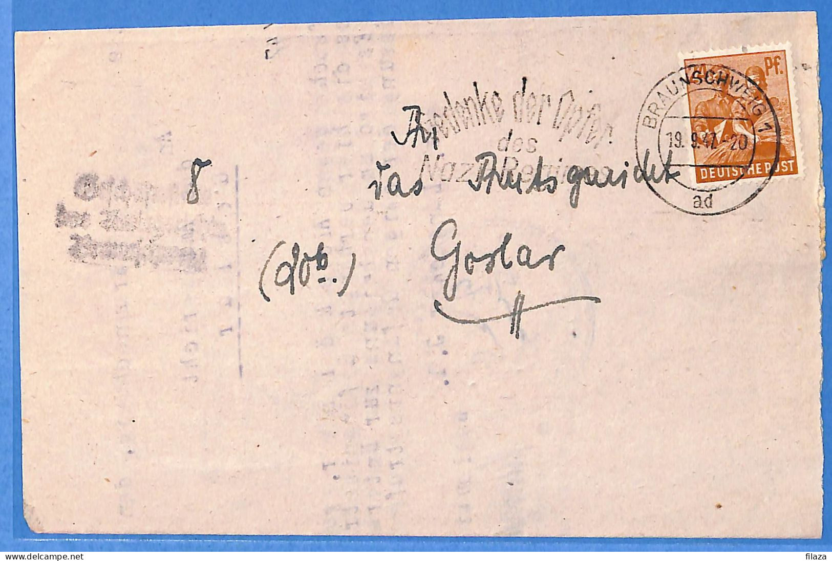 Allemagne Zone AAS 1947 - Lettre De Braunschweig - G33330 - Other & Unclassified