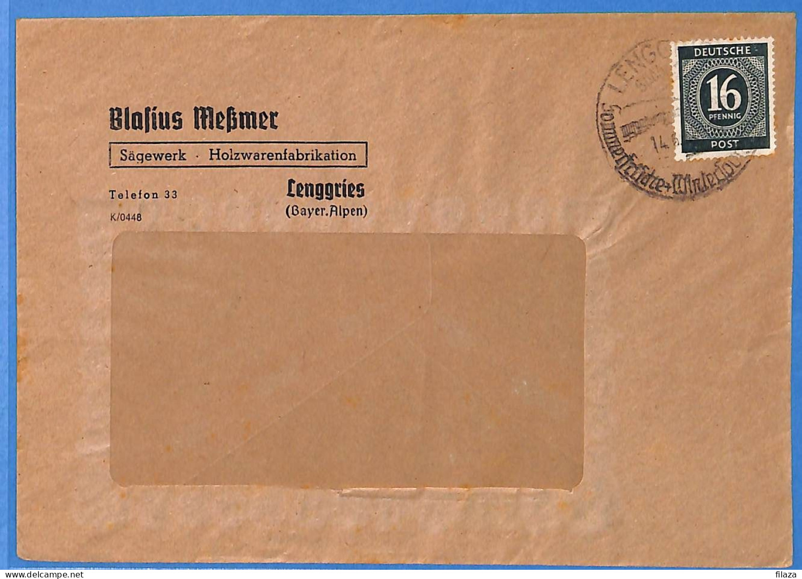 Allemagne Zone AAS 194.. - Lettre De Lenggries - G33322 - Altri & Non Classificati