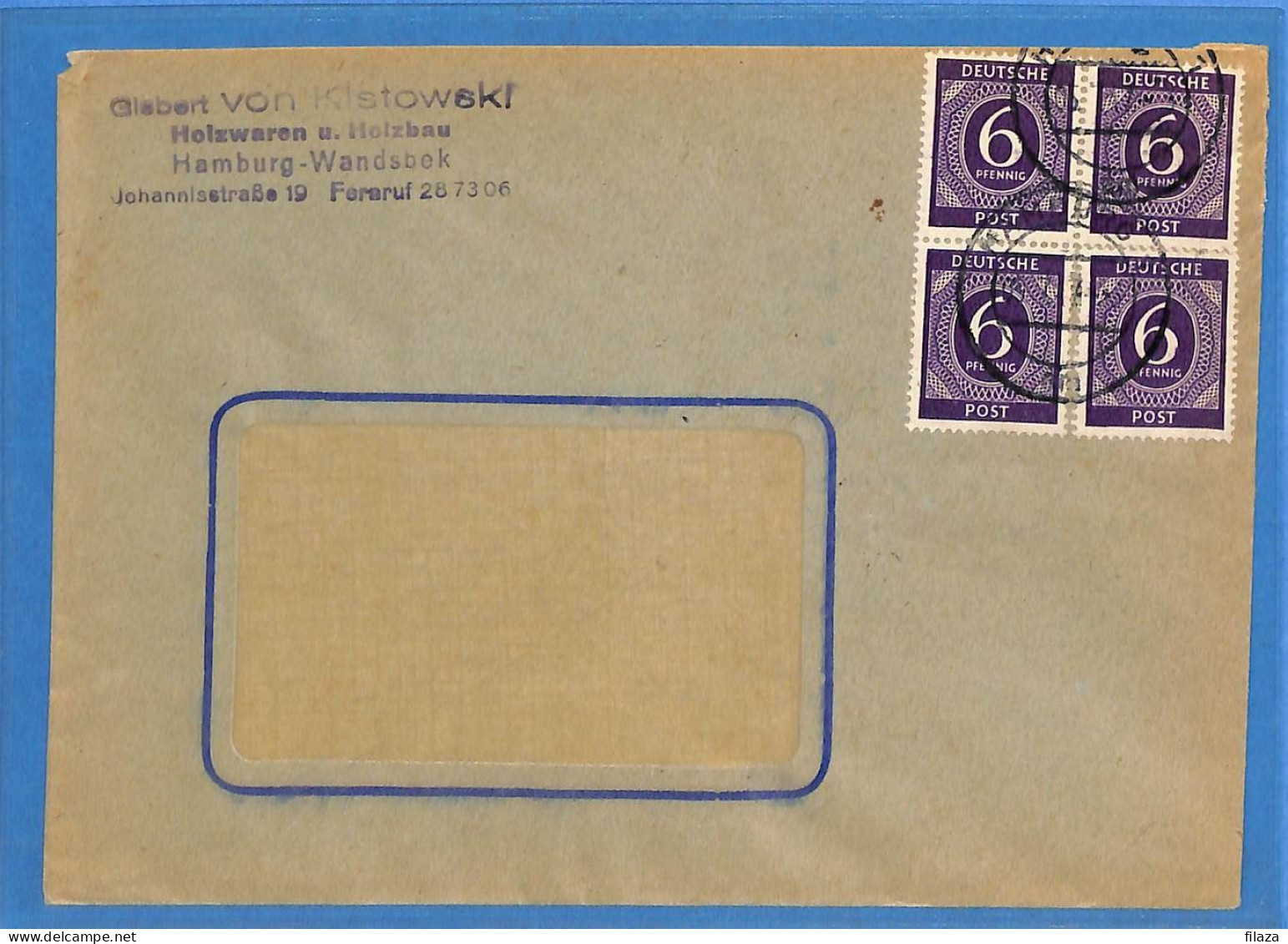 Allemagne Zone AAS 1947 - Lettre De Hamburg - G33315 - Altri & Non Classificati