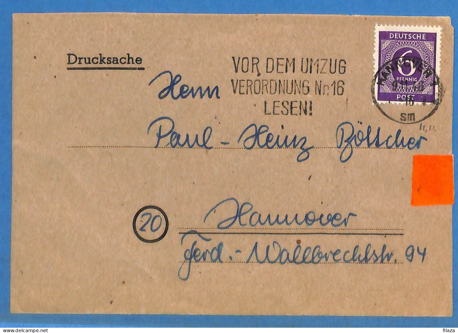 Allemagne Zone AAS 1946 - Lettre De Hannover - G33307 - Autres & Non Classés