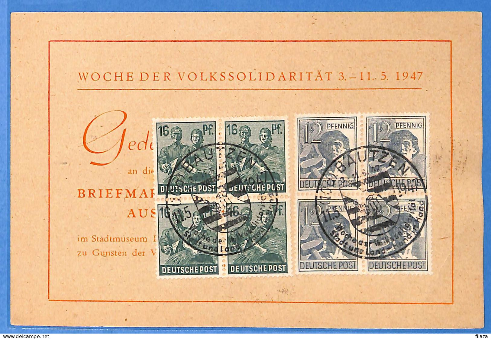 Allemagne Zone AAS 1947 - Carte Postale De Bautzen - G33294 - Andere & Zonder Classificatie