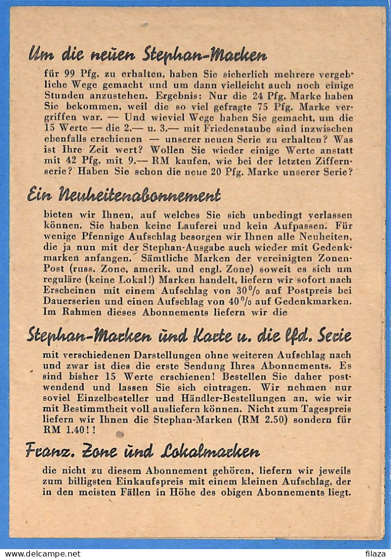 Allemagne Zone AAS 1947 - Carte Postale De Hillegossen - G33298 - Otros & Sin Clasificación