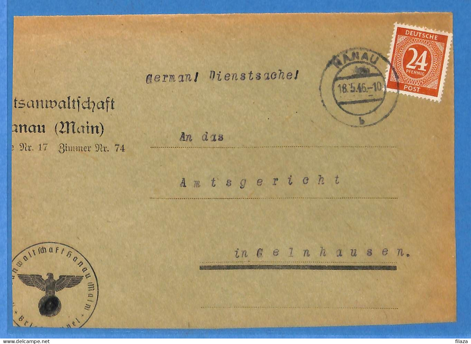 Allemagne Zone AAS 1946 - Lettre De Hanau - G33300 - Sonstige & Ohne Zuordnung