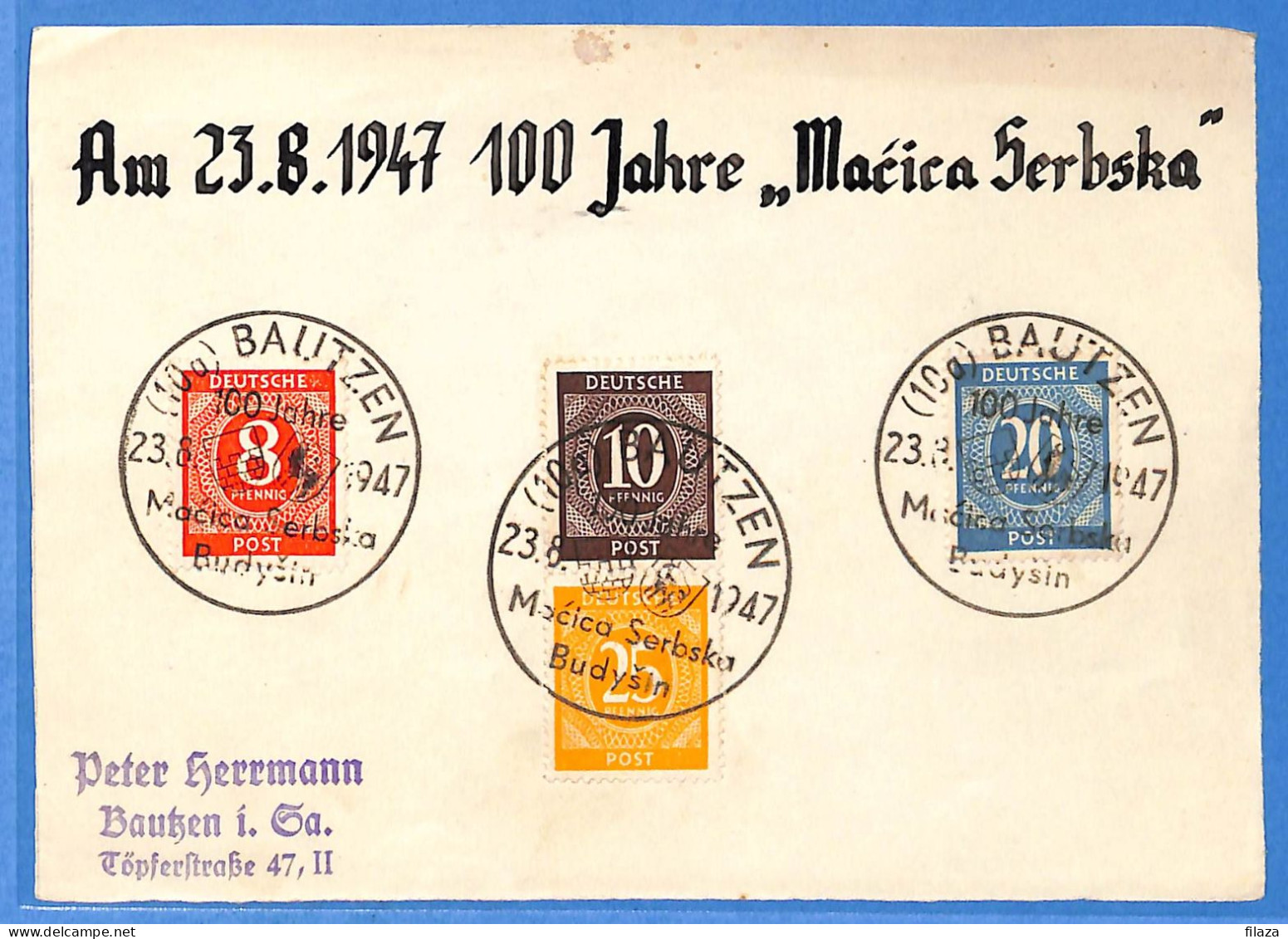 Allemagne Zone AAS 1947 - Carte Postale De Bautzen - G33282 - Sonstige & Ohne Zuordnung