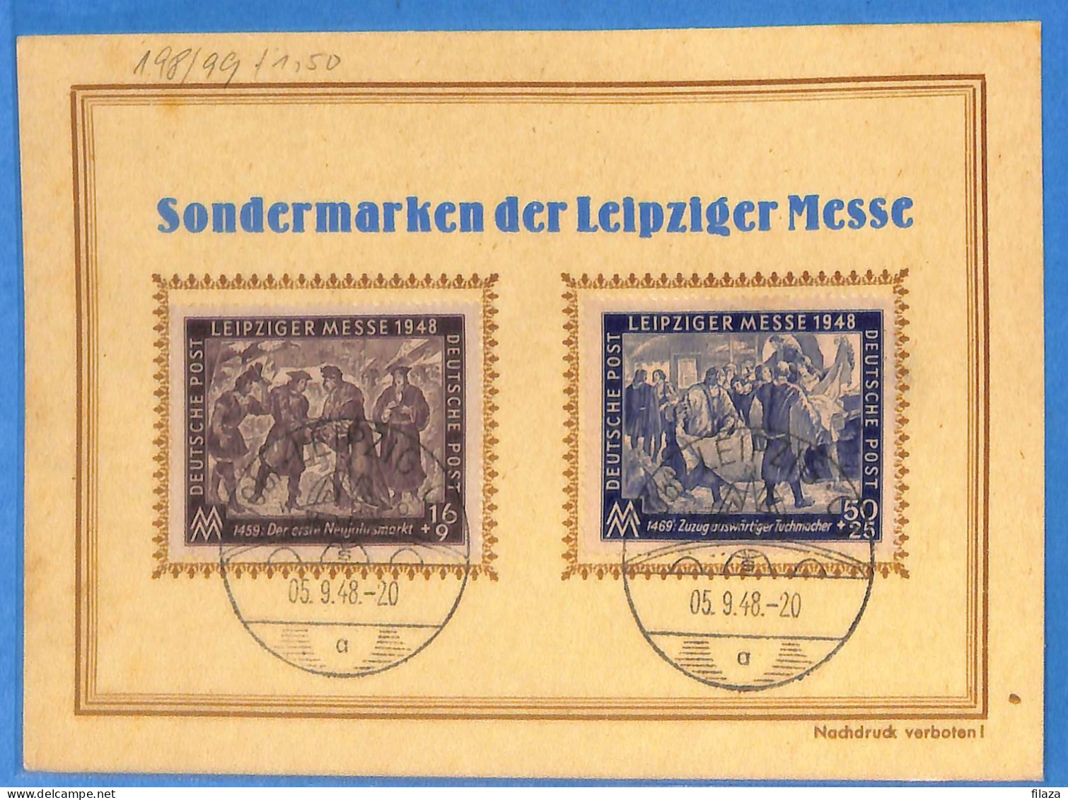 Allemagne Zone AAS 1948 - Carte Postale De Leipzig - G33275 - Otros & Sin Clasificación