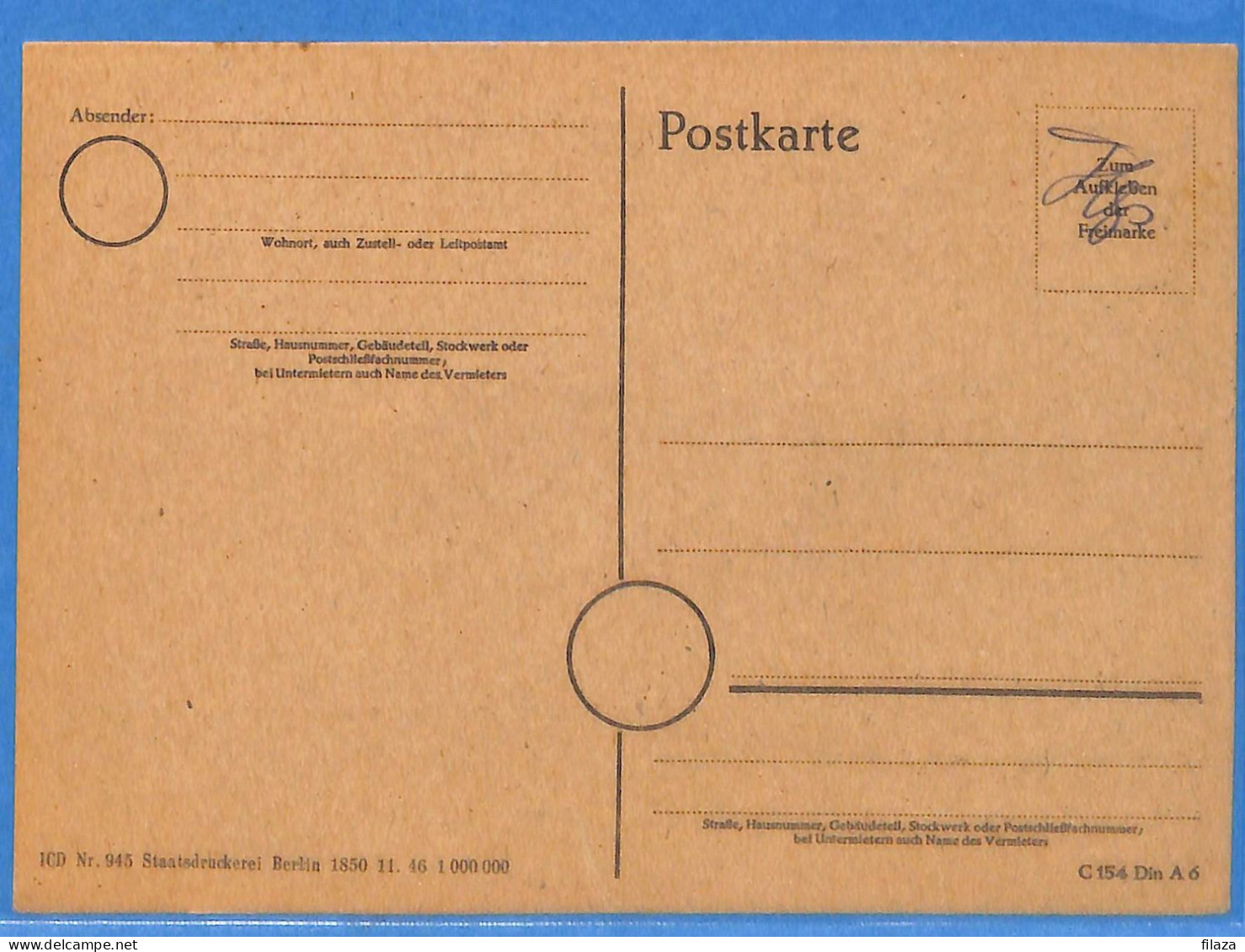 Allemagne Zone AAS 1946 - Carte Postale De Berlin - G33268 - Altri & Non Classificati