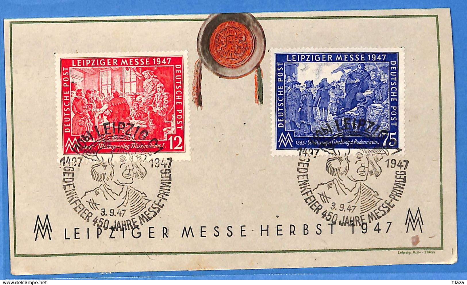 Allemagne Zone AAS 1947 - Carte Postale De Leipzig - G33270 - Autres & Non Classés