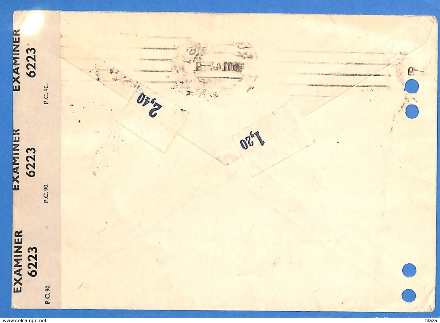 Allemagne Zone AAS 1947 - Lettre Avec Censure De Hamburg - G33249 - Autres & Non Classés