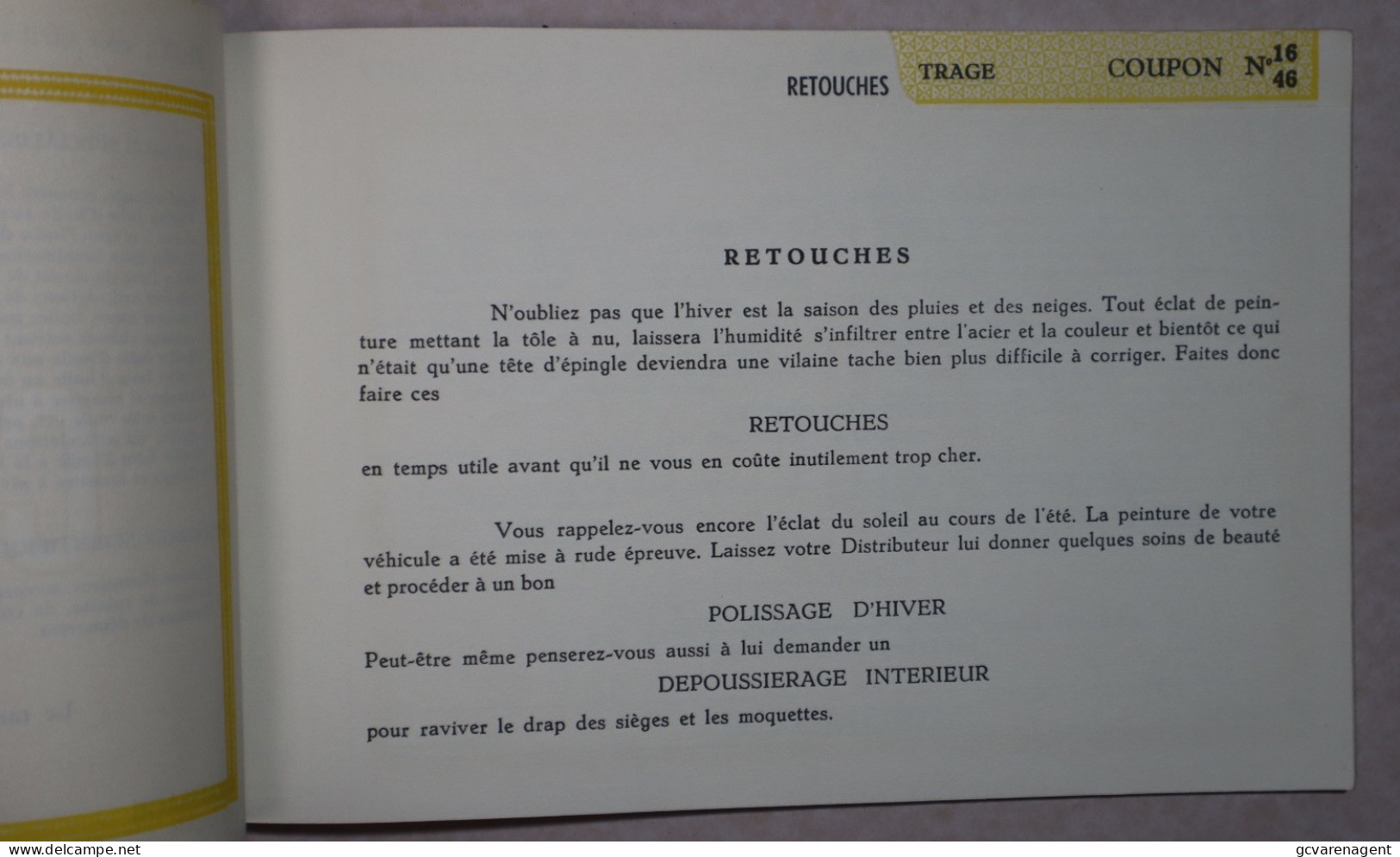 POLICE D'ENTRETIEN G.M. OLDSMOBILE  ANVERS  = 60 PAGES   220 X 135 MM.  . ZIE AFBEELDINGEN - Auto