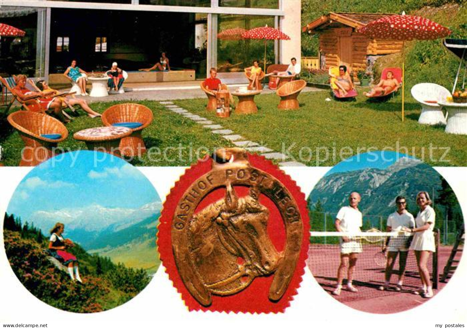 72785874 Lech Vorarlberg Gasthof Post Liegewiese Tennisplatz Lech - Andere & Zonder Classificatie