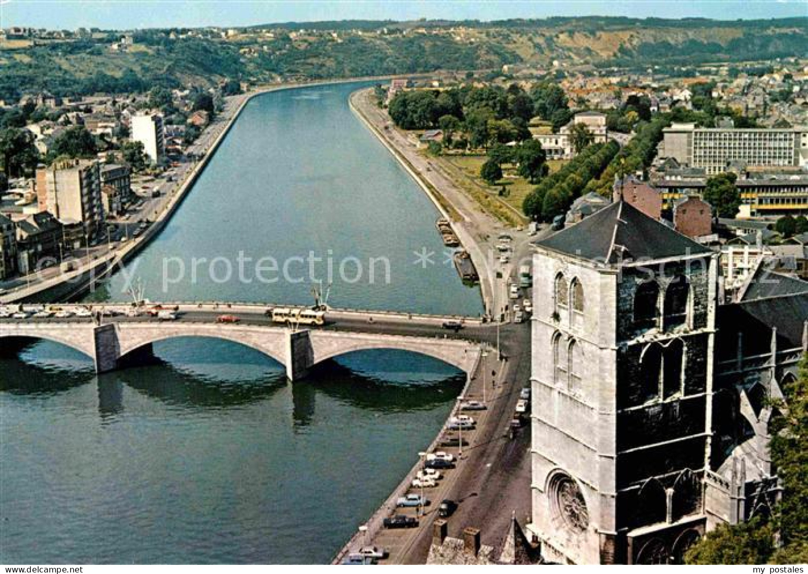 72785855 Huy La Meuse Pont Baudouin Et Collegiale Fliegeraufnahme Huy La Meuse - Autres & Non Classés