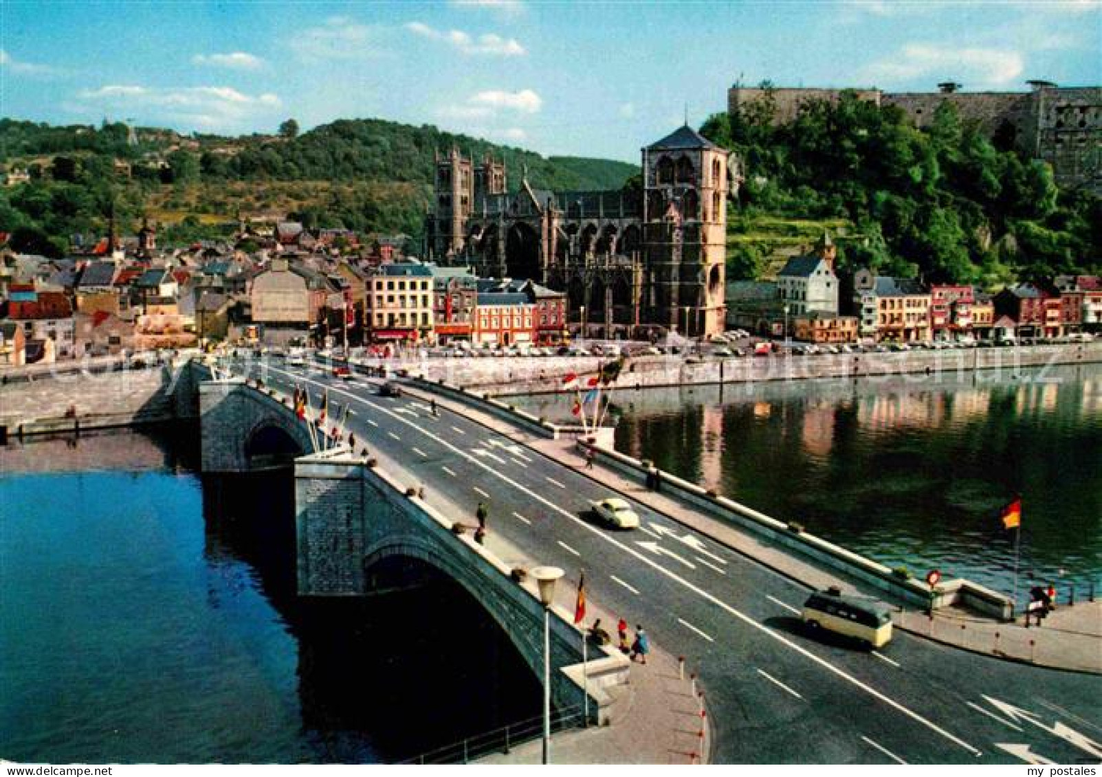 72785851 Huy La Meuse Le Pont Boudouin La Collegiale Et Le Fort Huy La Meuse - Autres & Non Classés