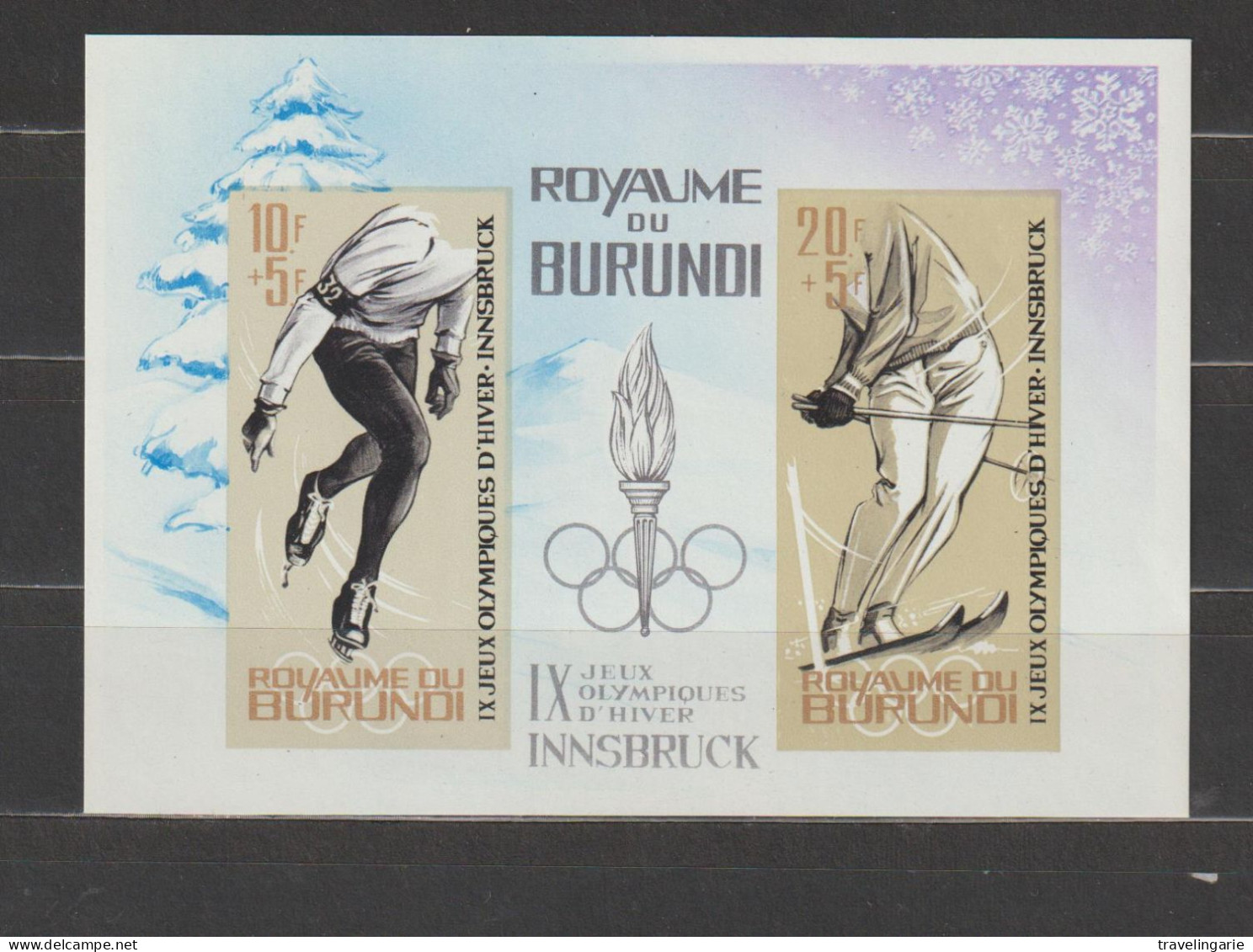 Burundi 1964 Olympic Winter Games Innsbruck S/S Imperforate/ND MNH/** - Blokken & Velletjes