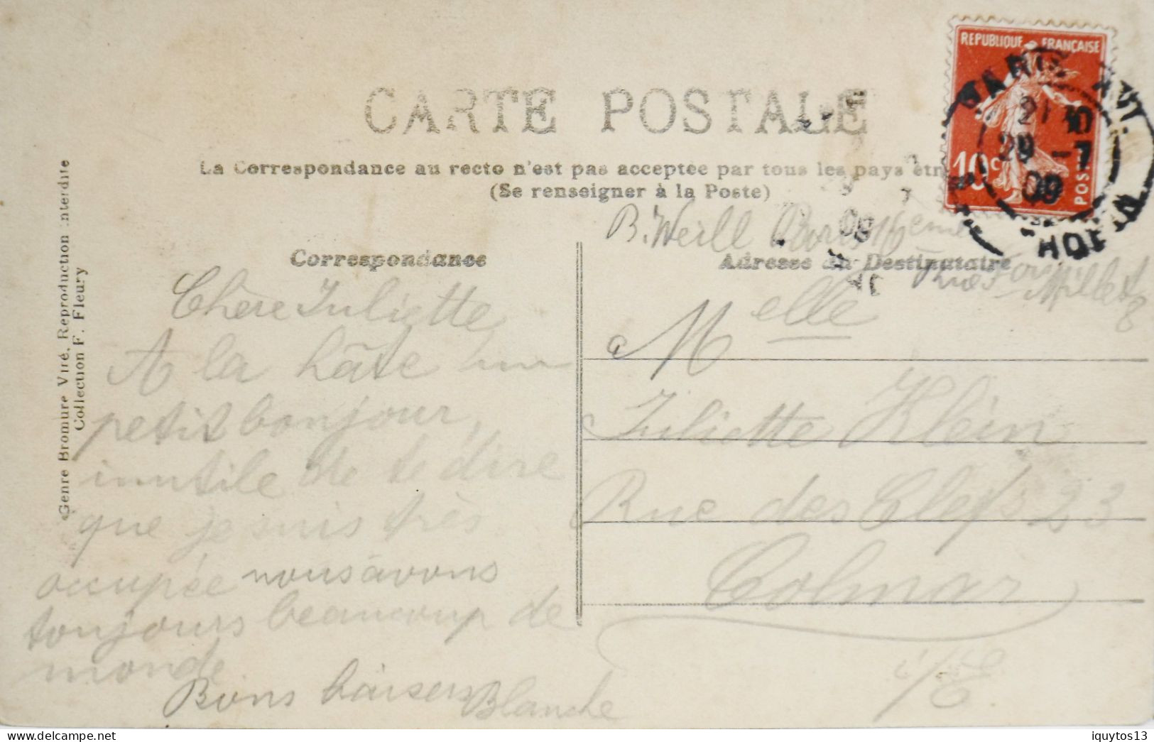 CPA. [75] > TOUT PARIS > N° 2128 - Rue Octave Feuillet - (XVIe Arrt.) - 1909 - TBE - District 16