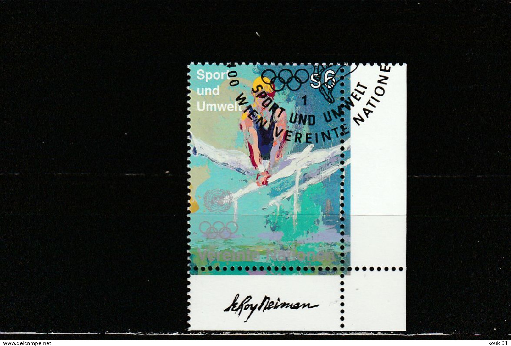 Nations Unies (Vienne) YT 234 Obl : Gymnastique - 1996 - Gebruikt