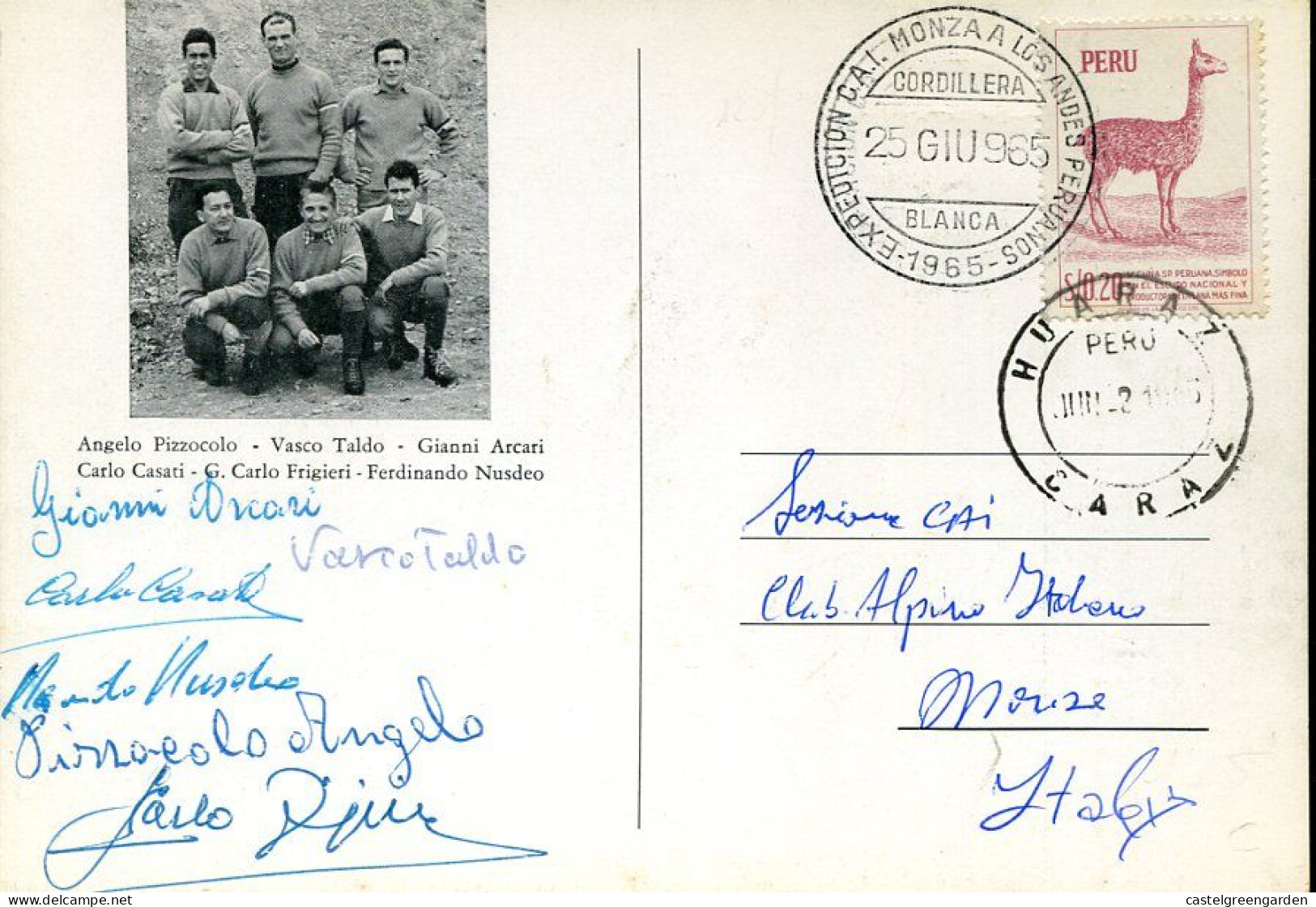 X0547 Perù,expedicion A Los Andes Peruanos,italian Expedition To Andes Peruano1965 Italian Alpine Clu - Perù