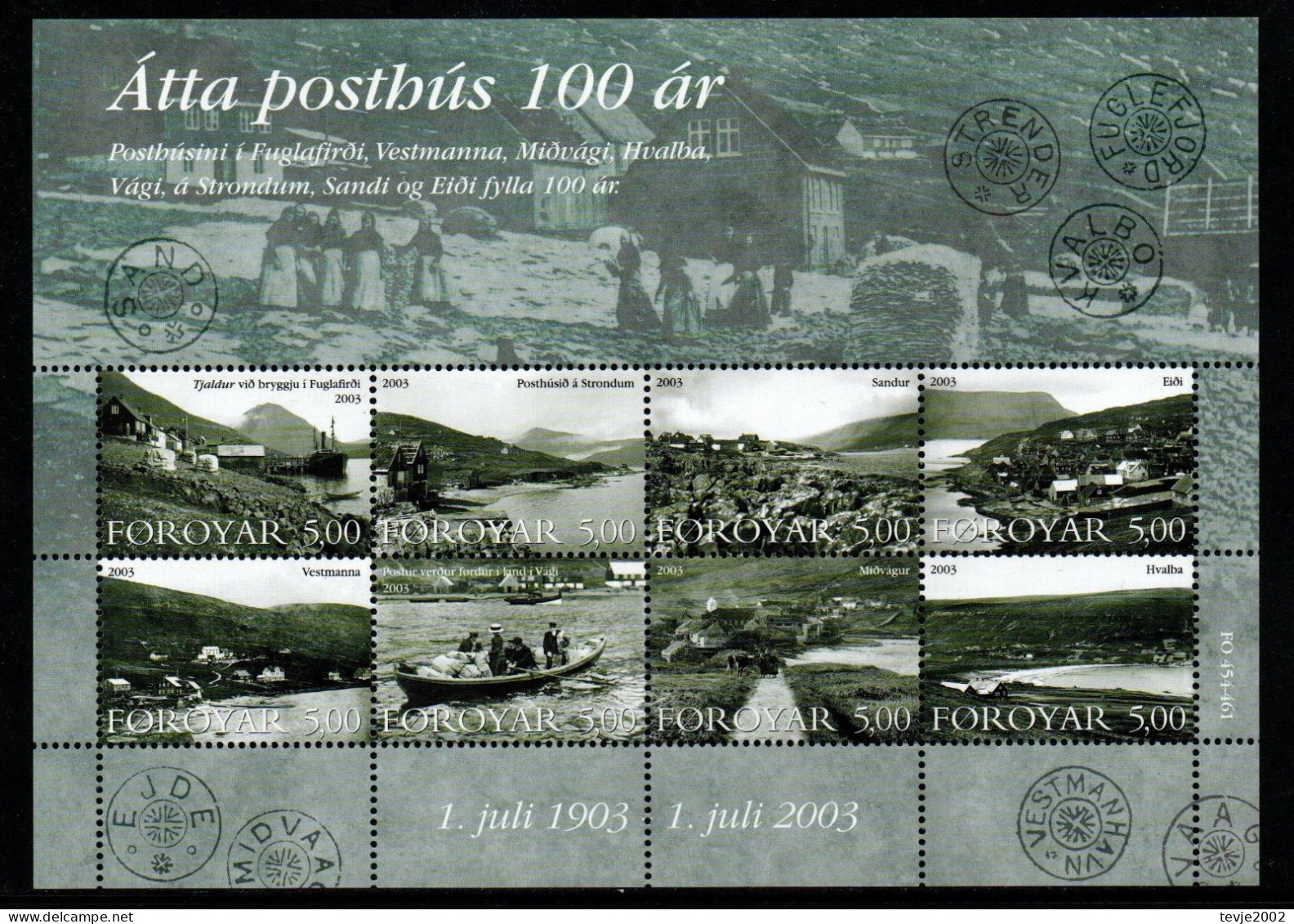 Färöer 2003 - Mi.Nr. 462 - 469 Kleinbogen - Postfrisch MNH - Färöer Inseln