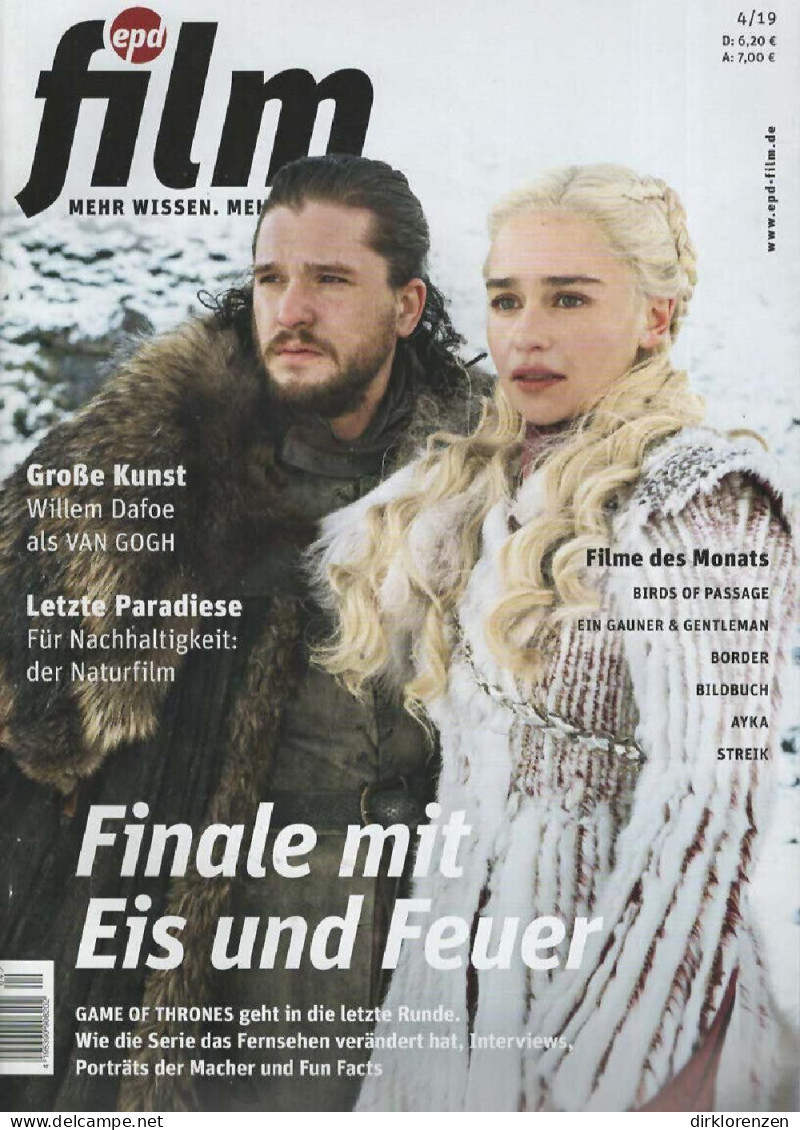 EPD Film Magazine Germany 2019-04 Game Of Thrones Emilia Clarke - Non Classés