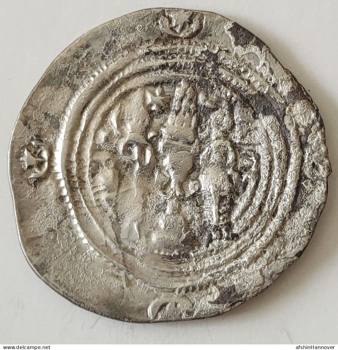 SASANIAN KINGS. Khosro II. 591-628 AD. AR Silver  Drachm  Year 5 Mint AL - Oriental