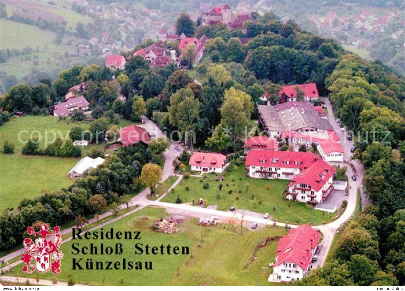 72785559 Kuenzelsau Fliegeraufnahme Residenz Schloss Stetten Kuenzelsau - Kuenzelsau