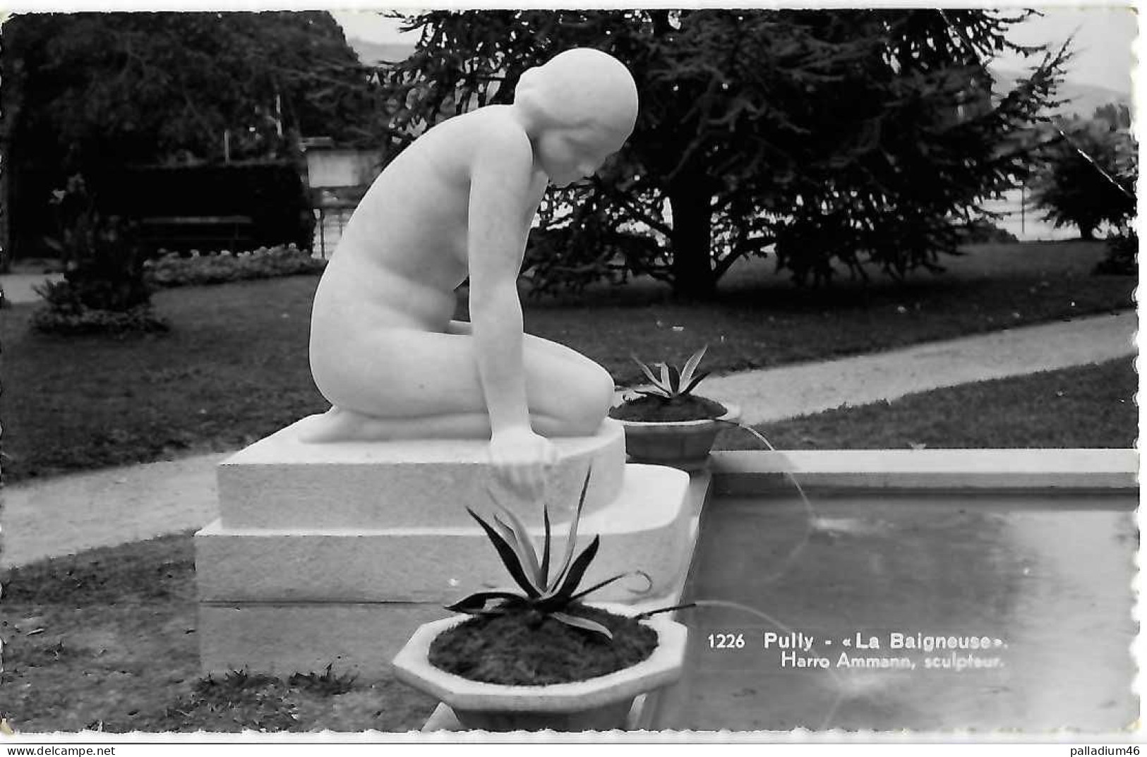 VD PULLY LA BAIGNEUSE - Sculpteur Harro Ammann - Photo Kern Lausanne - No 1226 - Pully