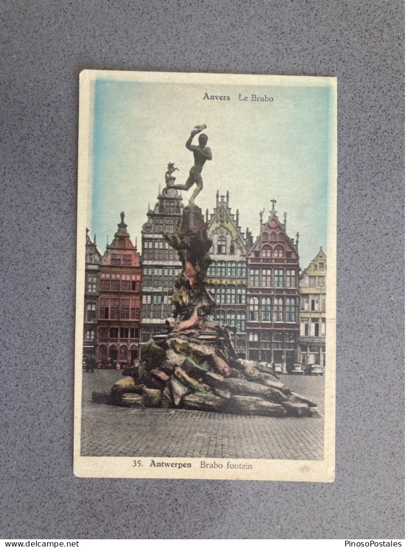 Anvers Le Brabo Antwerpen Brabo Fontein Carte Postale Postcard - Antwerpen