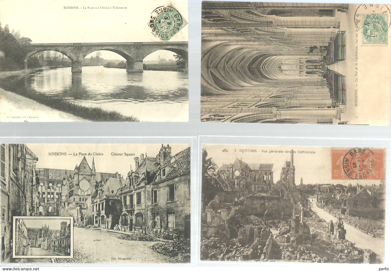 LOT Du 02- AISNE  -    18 Cartes De SOISSONS,   Moitié Livrée Sous Blister - Soissons