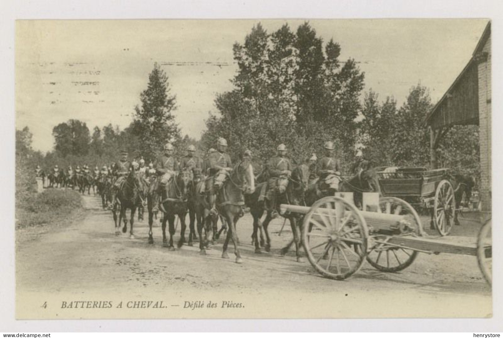 Batteries à Cheval : Défilé Des Pièces, 1913 - Soldats (F7243) - Regimente