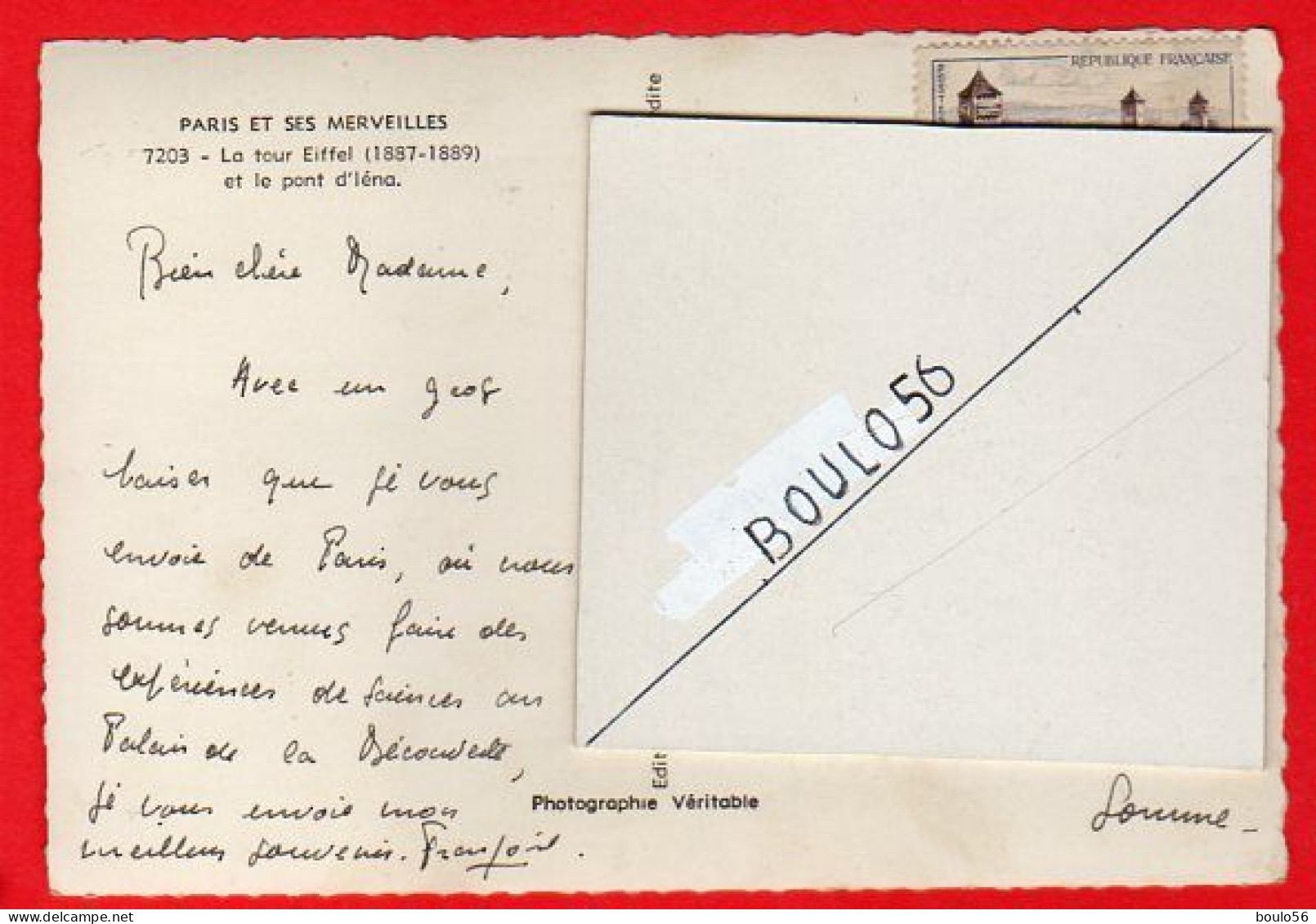 CPSM-(Lots -Vrac)5-99-9Cartes-PARIS-la Tour EFFEL-1956-Monmartre Pl Du Tertre-1955.-Paris La Nuit.1957."1964.-1963.----- - 5 - 99 Postcards