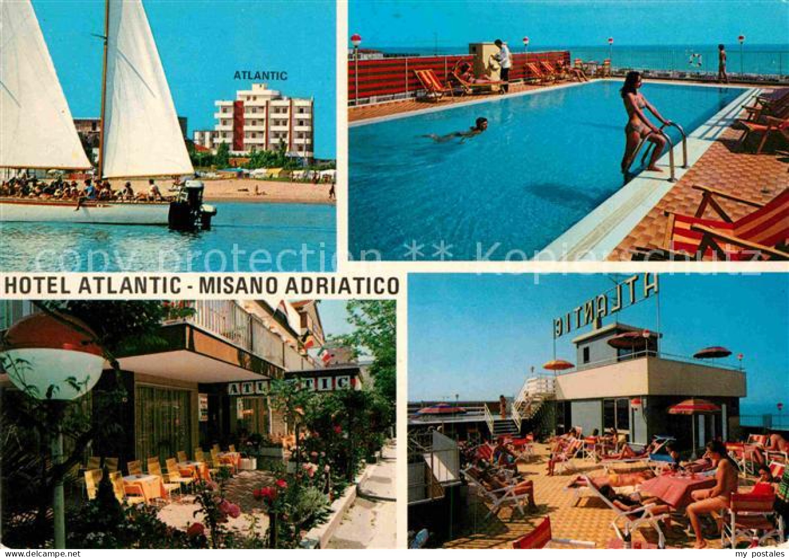72785232 Misano Adriatico Hotel Atlantic Swimming Pool Ristorante Segelboot Ital - Sonstige & Ohne Zuordnung
