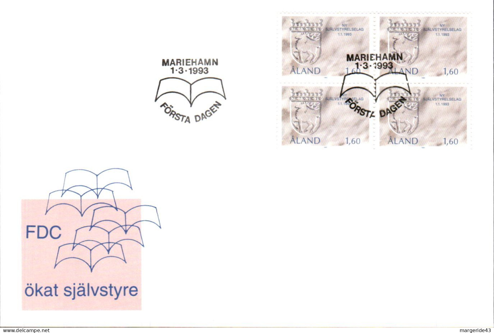 ALAND FDC 1993 ARMOIRIES D'ALAND - Aland