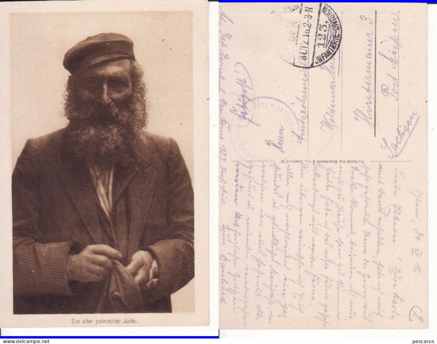 Poland, Russia- Judaica, Jews, Jewish- Types-military Censur WWI, WK1 - Judaisme