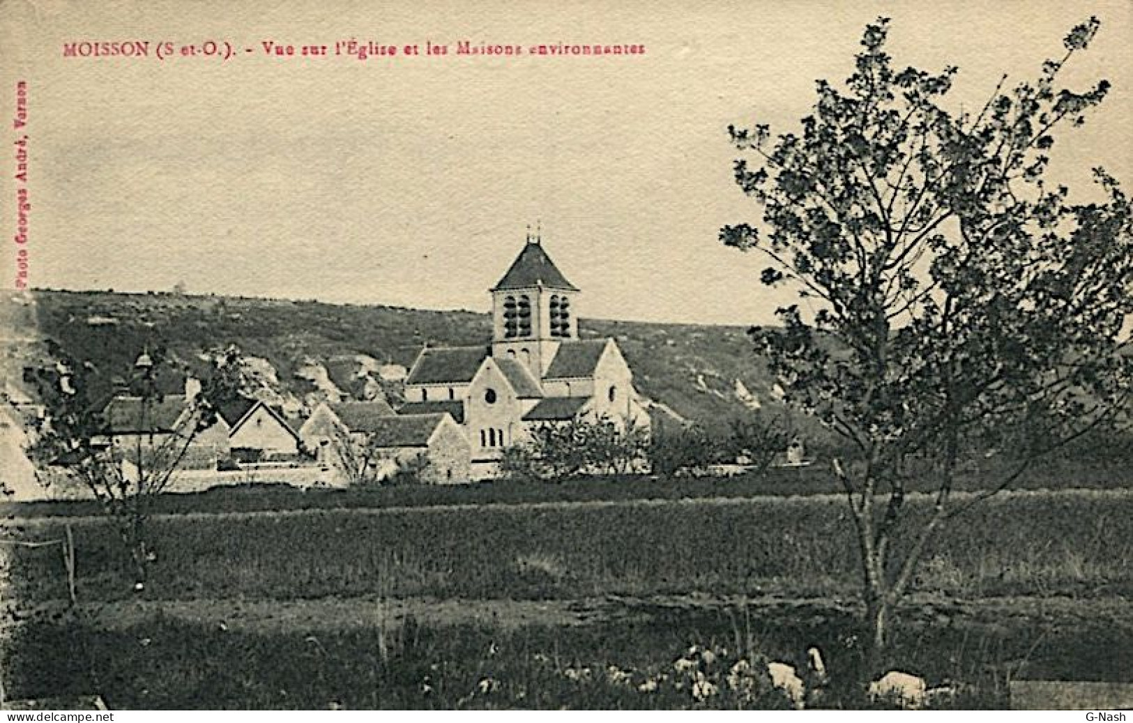 CPA 78 - Moisson - Vue Sur L"Eglise Et Les Maisons Environnantes - Autres & Non Classés