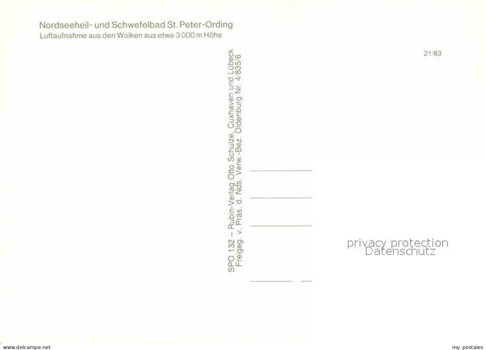 72785110 St Peter-Ording Nordseeheilbad Schwefelbad Luftaufnahme Aus Ca. 3000 M  - St. Peter-Ording