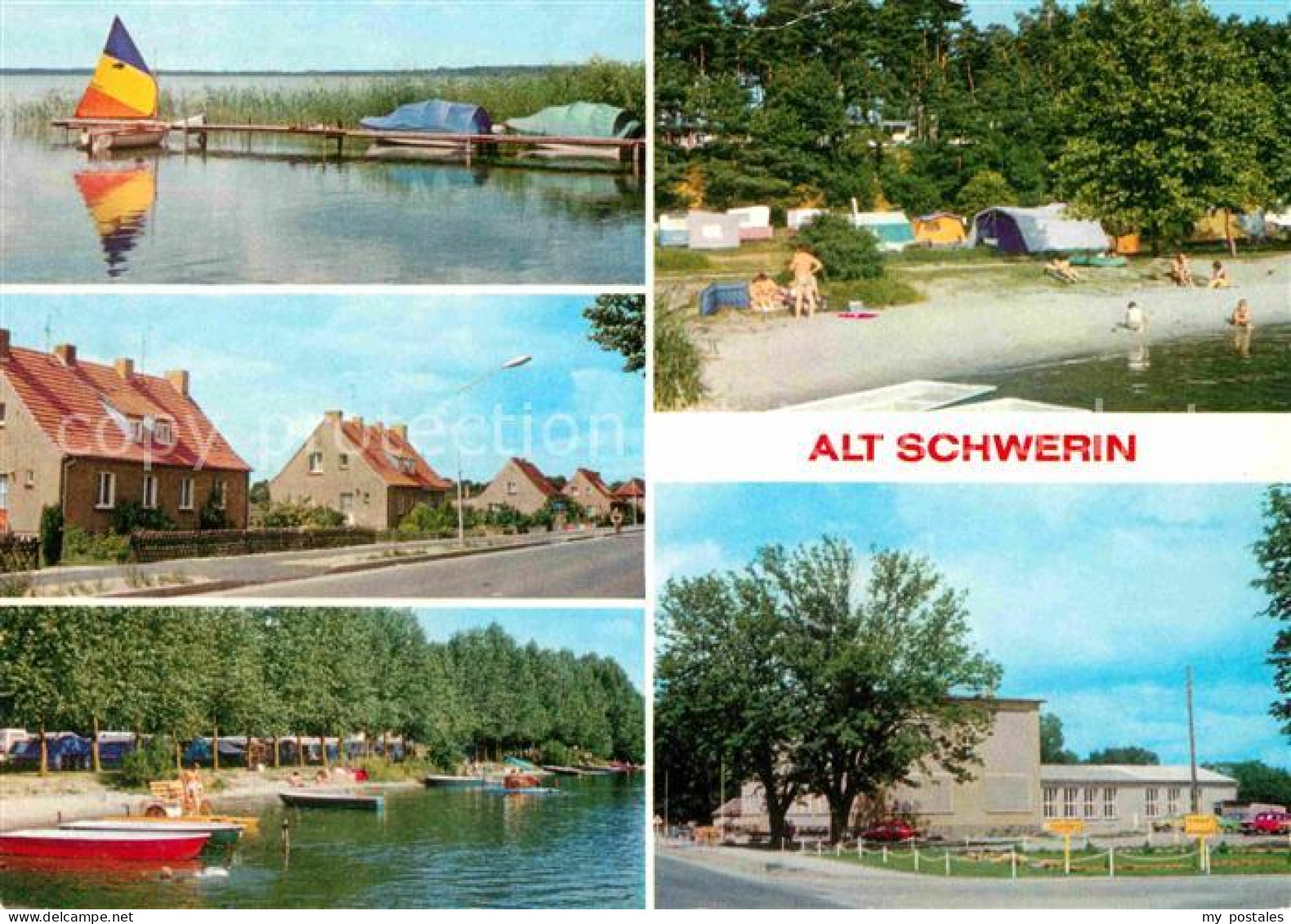 72785084 Alt Schwerin Plauer See Dorfstrasse Bootsanlegestelle Campingplatz Dorf - Other & Unclassified