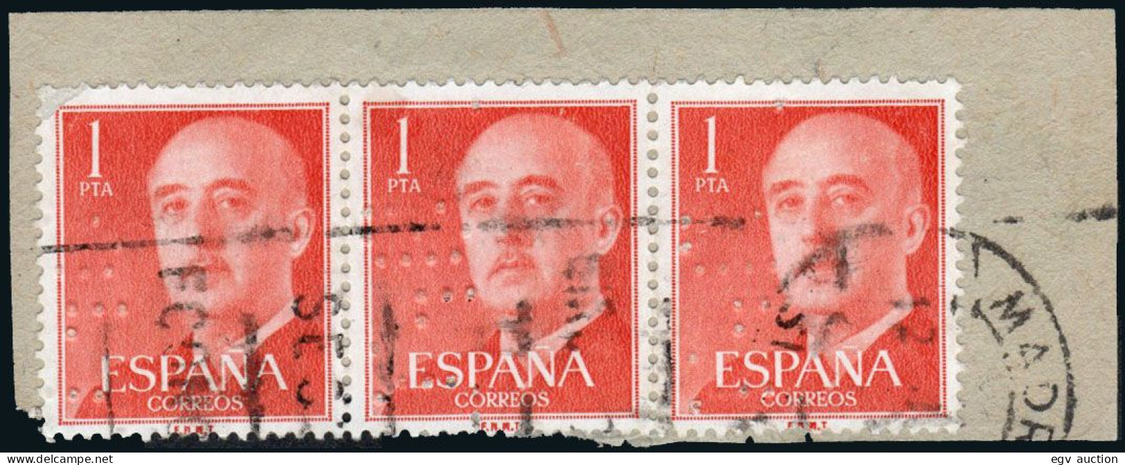 Madrid - Perforado - Edi O 1153 (3) - Fragmento "B.E.C." (Banco) - Used Stamps