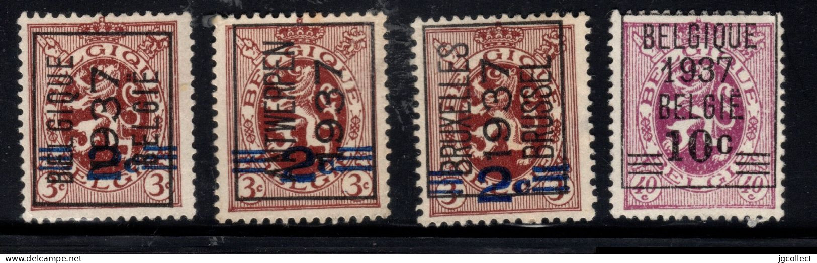 Setje Typo's 1937 - Heraldieke Leeuw / Lion Heraldique  - O/used - Sobreimpresos 1929-37 (Leon Heraldico)