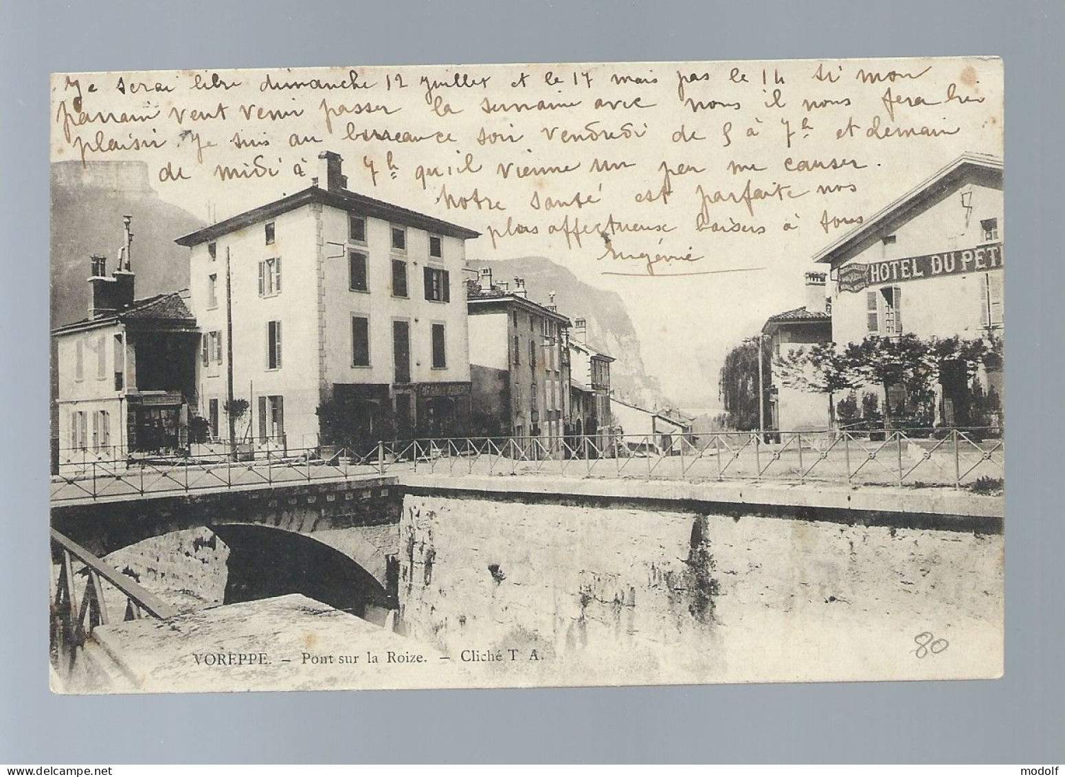 CPA - 38 - Voreppe - Pont Sur La Roize - Circulée En 1903 - Voreppe