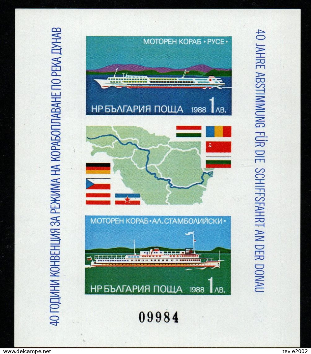 Bulgarien 1988 - Mi.Nr. Block 181 B - Postfrisch MNH - Schiffe Ships - Ships