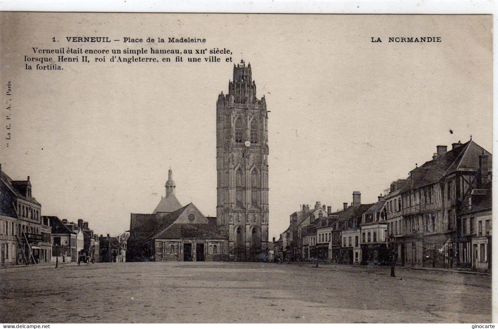 Verneuil Sur Avre Place De La Madeleine Et L'eglise - Verneuil-sur-Avre