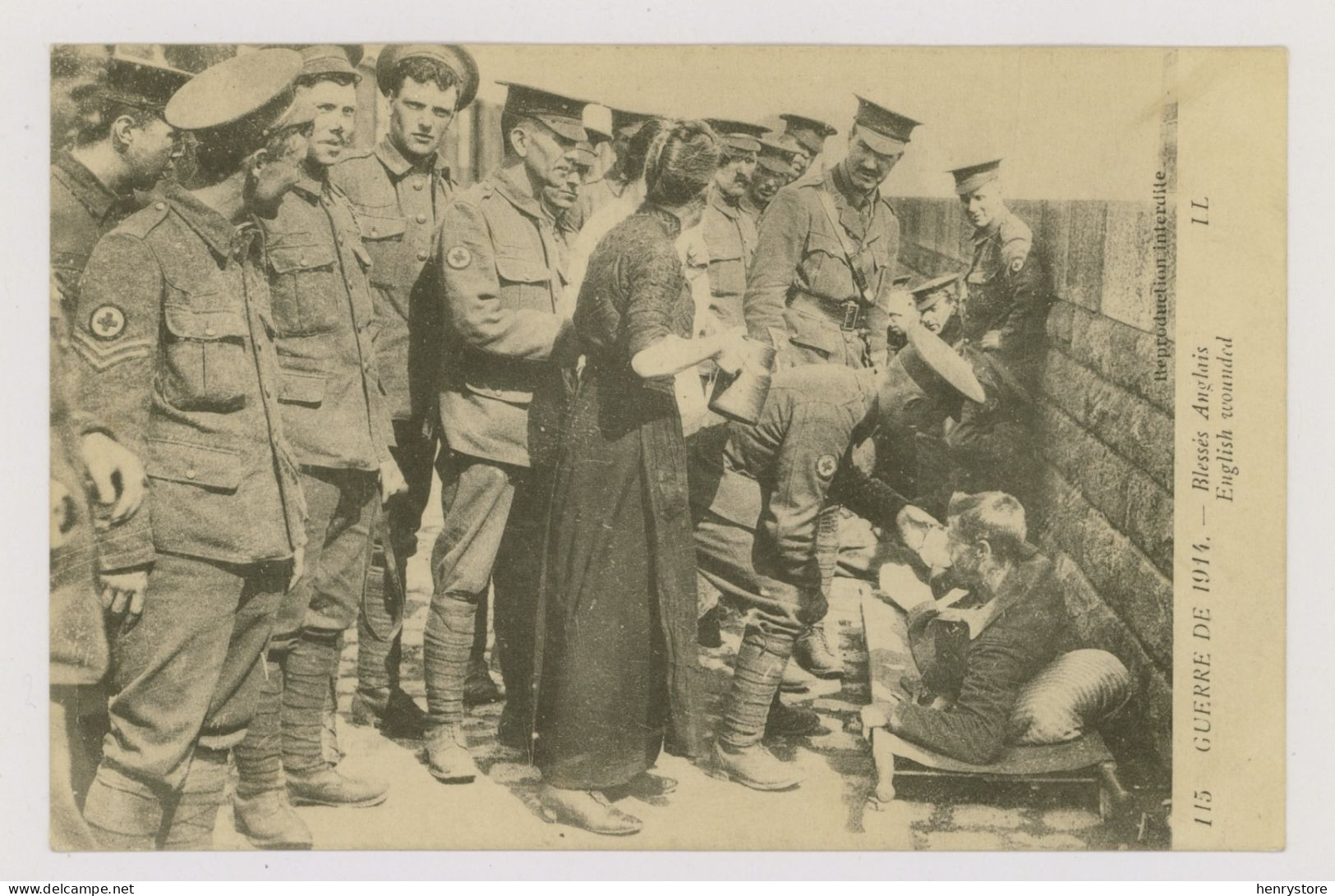 GUERRE DE 1914 : Blessés Anglais - Croix Rouge (F7248) - War 1914-18
