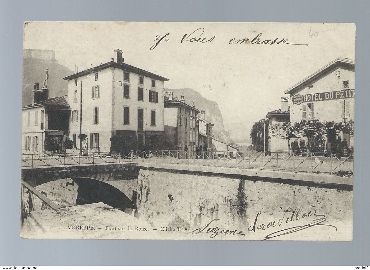 CPA - 38 - Voreppe - Pont Sur La Roize - Circulée - Voreppe