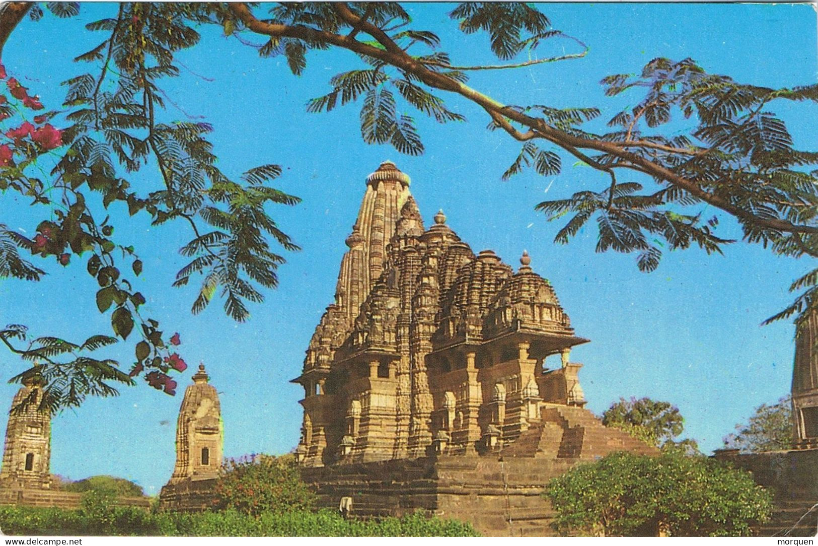 55107. Postal Aerea KHAJURAHO (Madhya Pradesh) India 1996. Stamps GANDHI - Brieven En Documenten