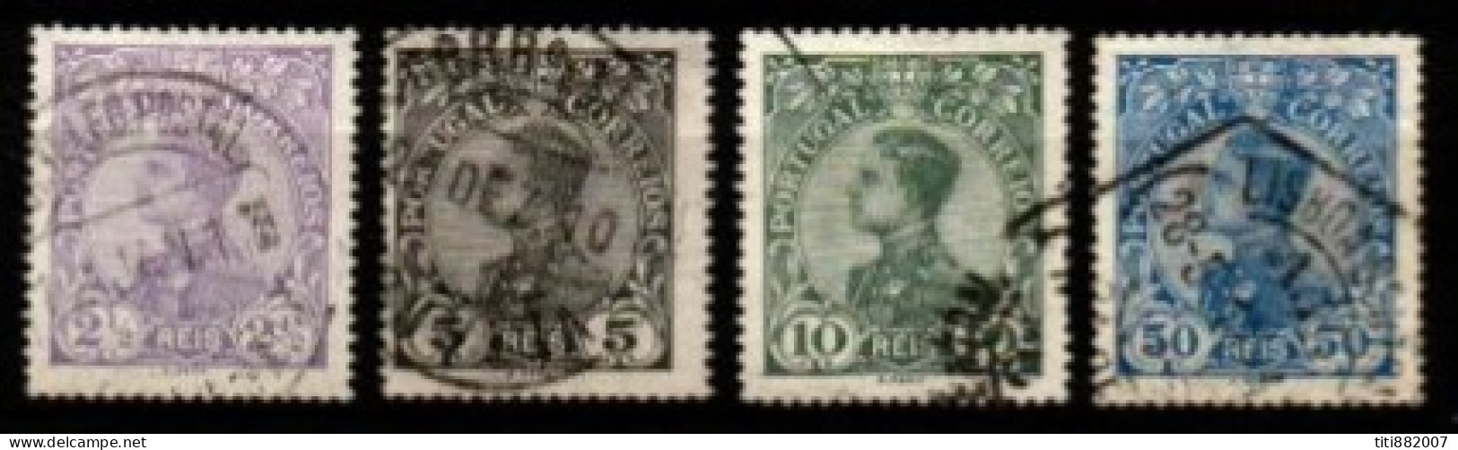 PORTUGAL     -    1910 .  Y&T N° 154 - 155 -156 -160 Oblitérés. - Usado