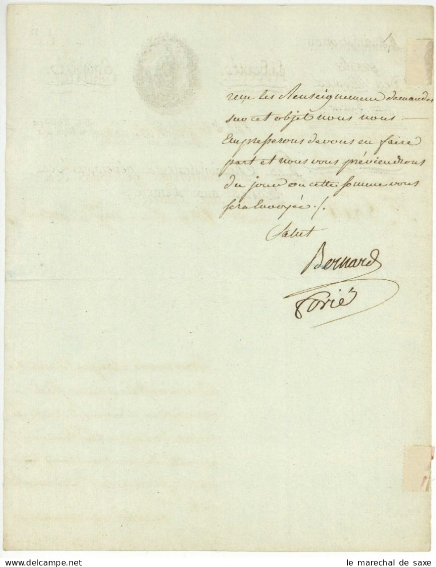 Administrateurs Generaux Des Postes Aux Lettres LS Paris 1800 - 1701-1800: Voorlopers XVIII