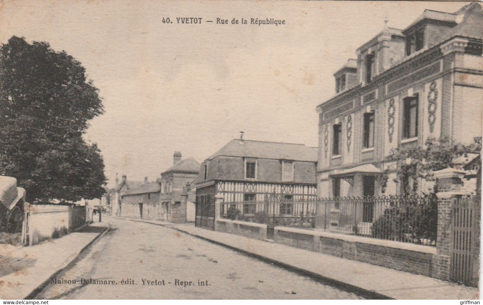 YVETOT RUE DE LA REPUBLIQUE 1918 TBE - Yvetot