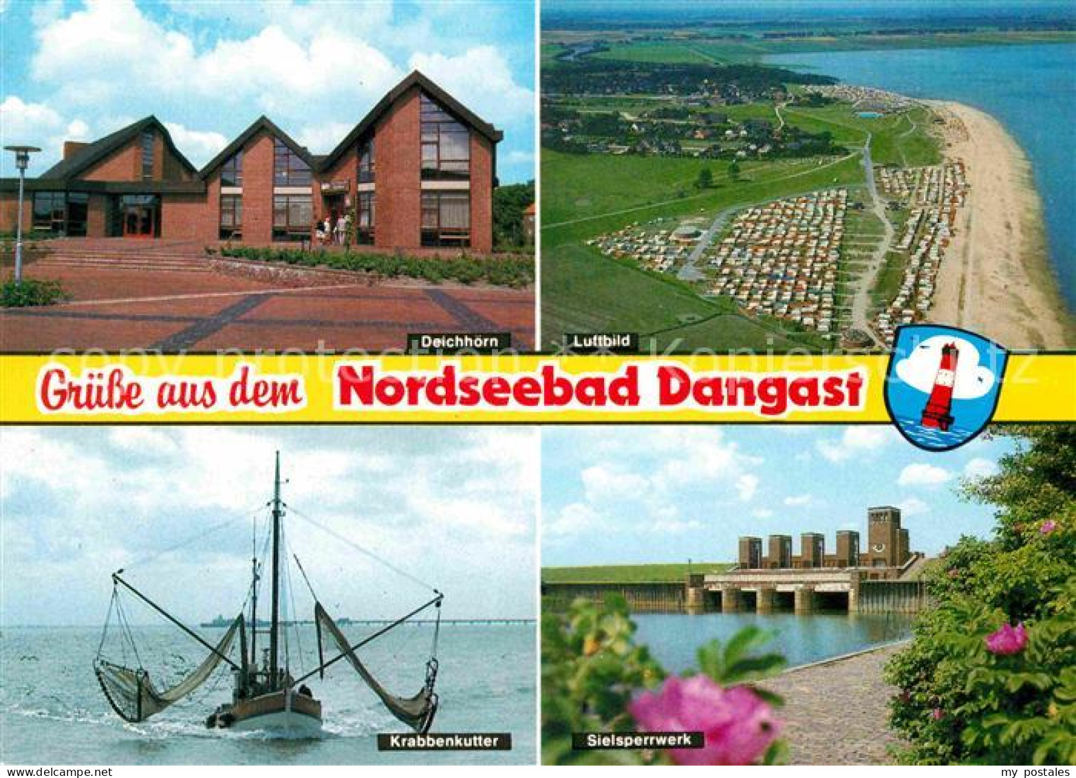 72784900 Dangast Nordseebad Deichhorn Fliegeraufnahme Krabbenkutter Sielsperrwer - Altri & Non Classificati