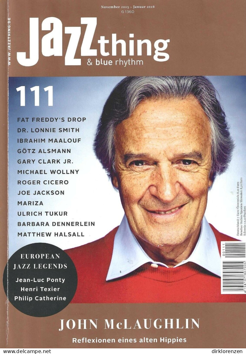 Jazzthing Magazine Germany 2015 #111 John McLaughlin - Non Classés